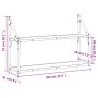 Estantería de pared 2 niveles madera roble ahumado 80x21x51 cm de , Estantes y estanterías - Ref: Foro24-835466, Precio: 27,5...