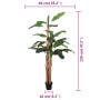 Árbol de plátano artificial 9 hojas verde 120 cm