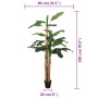 Árbol de plátano artificial 19 hojas verde 180 cm