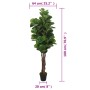 Artificial fiddle leaf fig tree 232 leaves green 180 cm by , artificial flora - Ref: Foro24-359014, Price: 109,53 €, Discount: %