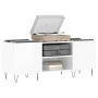 Sperrholz-Disc-Schrank glänzend weiß 121x38x48 cm von vidaXL, CD- und DVD-Speicher - Ref: Foro24-831678, Preis: 65,12 €, Raba...