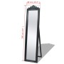 Espejo de pie estilo barroco negro 160x40 cm de vidaXL, Espejos - Ref: Foro24-243694, Precio: 92,77 €, Descuento: %
