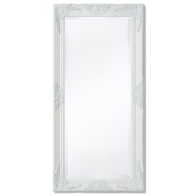 Weißer Wandspiegel im Barockstil 100x50 cm von vidaXL, Spiegel - Ref: Foro24-243679, Preis: 78,66 €, Rabatt: %