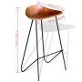 Kitchen stools 2 units black and brown genuine leather by , Kitchen stools - Ref: Foro24-243304, Price: 187,11 €, Discount: %