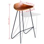 Küchenhocker 2 Einheiten aus schwarzem und braunem Echtleder von , Küchenhocker - Ref: Foro24-243304, Preis: 190,36 €, Rabatt: %