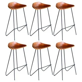 Küchenhocker 6 Einheiten aus echtem braunem Leder von , Küchenhocker - Ref: Foro24-276364, Preis: 608,21 €, Rabatt: %