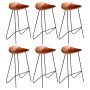 Küchenhocker 6 Einheiten aus echtem braunem Leder von , Küchenhocker - Ref: Foro24-276364, Preis: 617,32 €, Rabatt: %