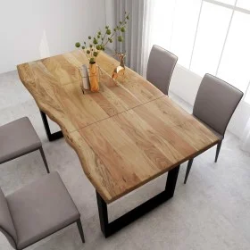Mesa de comedor de madera maciza de acacia 180x90x76 cm de , Mesas de cocina y de comedor - Ref: Foro24-286472, Precio: 412,5...