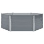 Jardinera elevada 129x129x46 cm acero galvanizado gris de vidaXL, Maceteros y jardineras - Ref: Foro24-42405, Precio: 37,78 €...