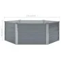Erhöhtes Pflanzgefäß 129x129x46 cm Stahl verzinkt grau von vidaXL, Töpfe und Pflanzgefäße - Ref: Foro24-42405, Preis: 39,14 €...
