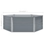 Jardinera elevada 129x129x46 cm acero galvanizado gris de vidaXL, Maceteros y jardineras - Ref: Foro24-42405, Precio: 37,78 €...