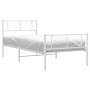 Metallbettgestell mit Kopf- und Fußteil weiß 100x200 cm von , Betten und Lattenroste - Ref: Foro24-372241, Preis: 75,84 €, Ra...