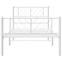 Metallbettgestell mit Kopf- und Fußteil weiß 100x200 cm von , Betten und Lattenroste - Ref: Foro24-372241, Preis: 75,84 €, Ra...
