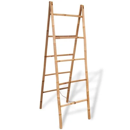 Double towel rack ladder with 5 bamboo steps 50x160 cm by vidaXL, Towel racks - Ref: Foro24-243714, Price: 73,80 €, Discount: %