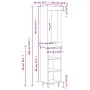 Black plywood sideboard 34.5x34x180 cm by , Sideboards - Ref: Foro24-3199394, Price: 90,04 €, Discount: %