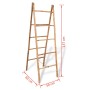 Double towel rack ladder with 5 bamboo steps 50x160 cm by vidaXL, Towel racks - Ref: Foro24-243714, Price: 75,71 €, Discount: %