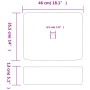 Mehrfarbiges rechteckiges Aufsatzwaschbecken aus Keramik, 46 x 35,5 x 13 cm von , Sinkt - Ref: Foro24-155074, Preis: 129,02 €...