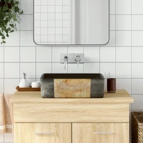 Rectangular black-brown ceramic countertop sink 46x35.5x13 cm by , Sinks - Ref: Foro24-155076, Price: 137,25 €, Discount: %
