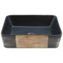 Rectangular black-brown ceramic countertop sink 46x35.5x13 cm by , Sinks - Ref: Foro24-155076, Price: 139,22 €, Discount: %