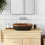 Black orange ceramic oval countertop sink 47x33x13cm by , Sinks - Ref: Foro24-155069, Price: 104,47 €, Discount: %