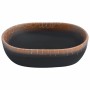 Ovales Aufsatzwaschbecken aus schwarz-orangefarbener Keramik, 47 x 33 x 13 cm von , Sinkt - Ref: Foro24-155069, Preis: 104,54...