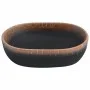 Ovales Aufsatzwaschbecken aus schwarz-orangefarbener Keramik, 47 x 33 x 13 cm von , Sinkt - Ref: Foro24-155069, Preis: 104,54...