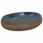 Brown and blue ceramic oval countertop sink 59x40x15cm by , Sinks - Ref: Foro24-155081, Price: 138,63 €, Discount: %