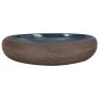 Brown and blue ceramic oval countertop sink 59x40x15cm by , Sinks - Ref: Foro24-155081, Price: 136,38 €, Discount: %