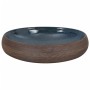 Brown and blue ceramic oval countertop sink 59x40x15cm by , Sinks - Ref: Foro24-155081, Price: 138,63 €, Discount: %