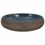 Brown and blue ceramic oval countertop sink 59x40x15cm by , Sinks - Ref: Foro24-155081, Price: 136,38 €, Discount: %