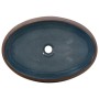 Brown and blue ceramic oval countertop sink 59x40x15cm by , Sinks - Ref: Foro24-155081, Price: 138,63 €, Discount: %