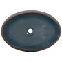 Brown and blue ceramic oval countertop sink 59x40x15cm by , Sinks - Ref: Foro24-155081, Price: 136,38 €, Discount: %