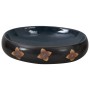 Lavabo sobre encimera ovalado cerámica negro y azul 59x40x15 cm de , Lavabos - Ref: Foro24-155088, Precio: 111,86 €