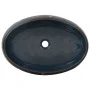 Lavabo sobre encimera ovalado cerámica negro y azul 59x40x15 cm de , Lavabos - Ref: Foro24-155088, Precio: 110,56 €, Descuent...