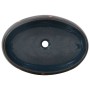 Ovales Aufsatzwaschbecken aus schwarzer und blauer Keramik, 59 x 40 x 15 cm von , Sinkt - Ref: Foro24-155088, Preis: 111,93 €...