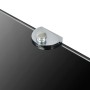 Corner shelf with chrome supports black glass 25x25 cm by vidaXL, Shelves and shelves - Ref: Foro24-243855, Price: 19,59 €, D...