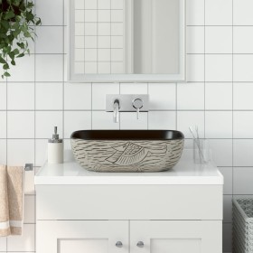 Rectangular countertop washbasin gray black ceramic 48x37.5x13.5 cm by , Sinks - Ref: Foro24-155097, Price: 107,74 €, Discoun...