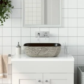 Rectangular countertop washbasin gray black ceramic 48x37.5x13.5 cm by , Sinks - Ref: Foro24-155097, Price: 106,44 €, Discoun...