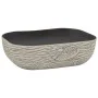 Lavabo encimera rectangular cerámica gris negro 48x37,5x13,5 cm de , Lavabos - Ref: Foro24-155097, Precio: 106,42 €, Descuent...