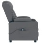 Sillón reclinable eléctrico de cuero sintético gris