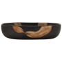 Ovales Aufsatzwaschbecken aus schwarzer Keramik, 59 x 40 x 14 cm von , Sinkt - Ref: Foro24-155106, Preis: 146,16 €, Rabatt: %