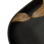 Lavabo sobre encimera ovalado cerámica negro 59x40x14 cm de , Lavabos - Ref: Foro24-155106, Precio: 163,62 €