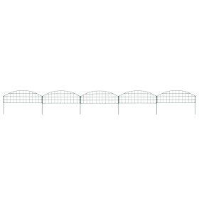 Set de valla de jardín arqueada verde 77,3x26 cm