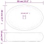 Ovales Aufsatzwaschbecken aus weißer Keramik, 59 x 40 x 15 cm von , Sinkt - Ref: Foro24-155110, Preis: 159,13 €, Rabatt: %