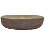 Ovales Aufsatzwaschbecken aus sandbrauner Keramik, 59 x 40 x 14 cm von , Sinkt - Ref: Foro24-155104, Preis: 174,57 €, Rabatt: %