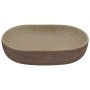 Ovales Aufsatzwaschbecken aus sandbrauner Keramik, 59 x 40 x 14 cm von , Sinkt - Ref: Foro24-155104, Preis: 174,57 €, Rabatt: %