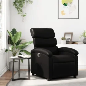 Sillón reclinable de cuero sintético negro de , Sillones - Ref: Foro24-371713, Precio: 192,85 €, Descuento: %