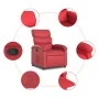 Red Faux Leather Recliner by , Armchairs - Ref: Foro24-371718, Price: 196,30 €, Discount: %
