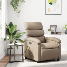 Cappuccinofarbener Massage-Liegestuhl aus Kunstleder von , Sessel - Ref: Foro24-371726, Preis: 247,92 €, Rabatt: %