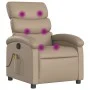 Cappuccino-colored synthetic leather reclining massage chair by , Armchairs - Ref: Foro24-371726, Price: 247,92 €, Discount: %